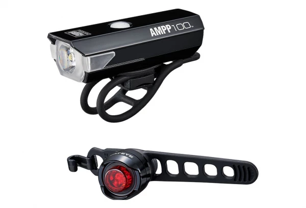 Paire D'Éclairages Cateye AMPP100 & ORB Rechargeable Noir 3 Paire D'Éclairages Cateye AMPP100 & ORB Rechargeable Noir