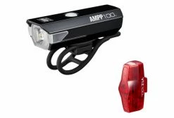 Paire D'Éclairages Cateye AMPP100 & ViZ100 Noir